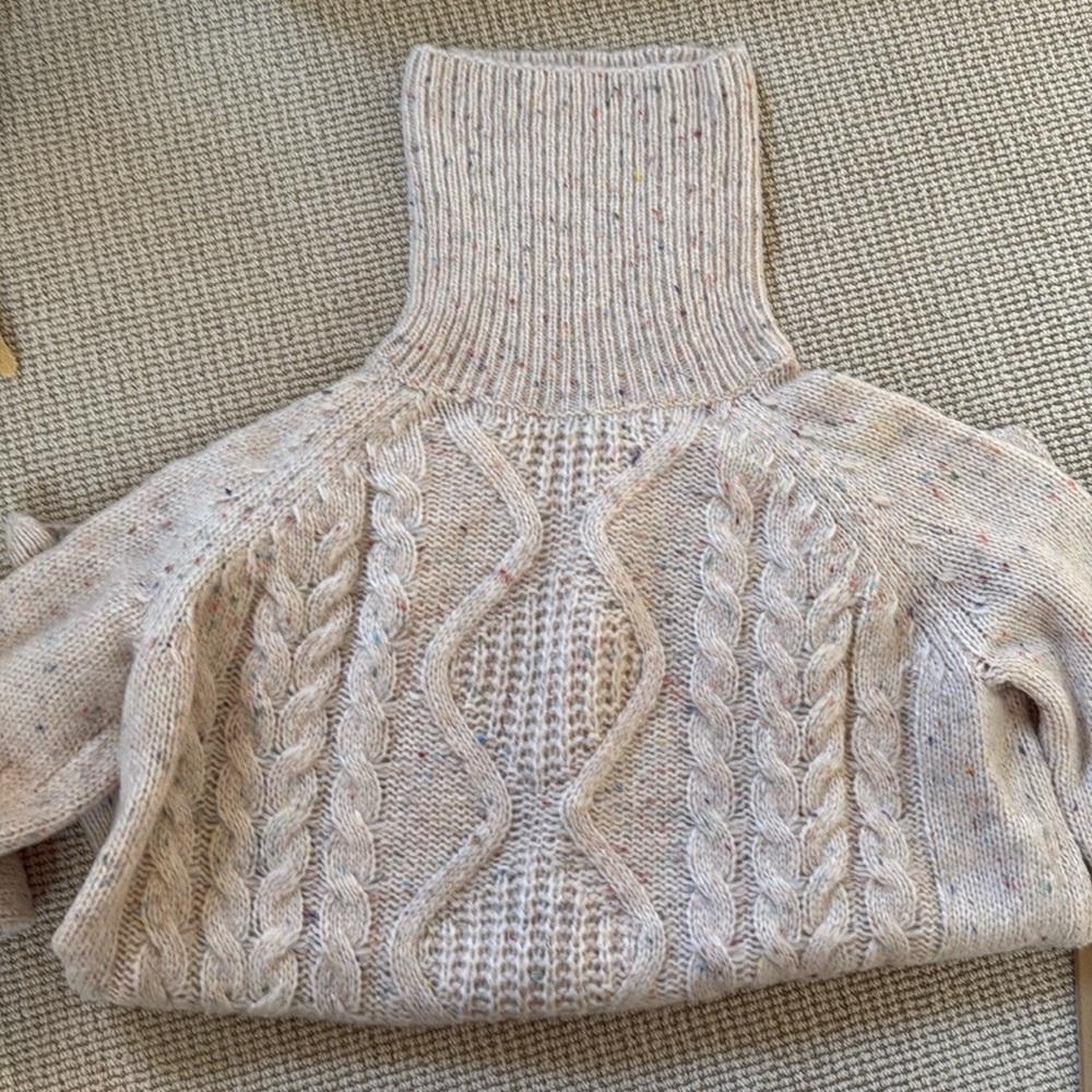 HATCH maternity multi-colored speckled turtleneck